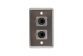 Elite Core Duplex Wall Plate w/2 Tactical Ethernet Connections D-2-2E