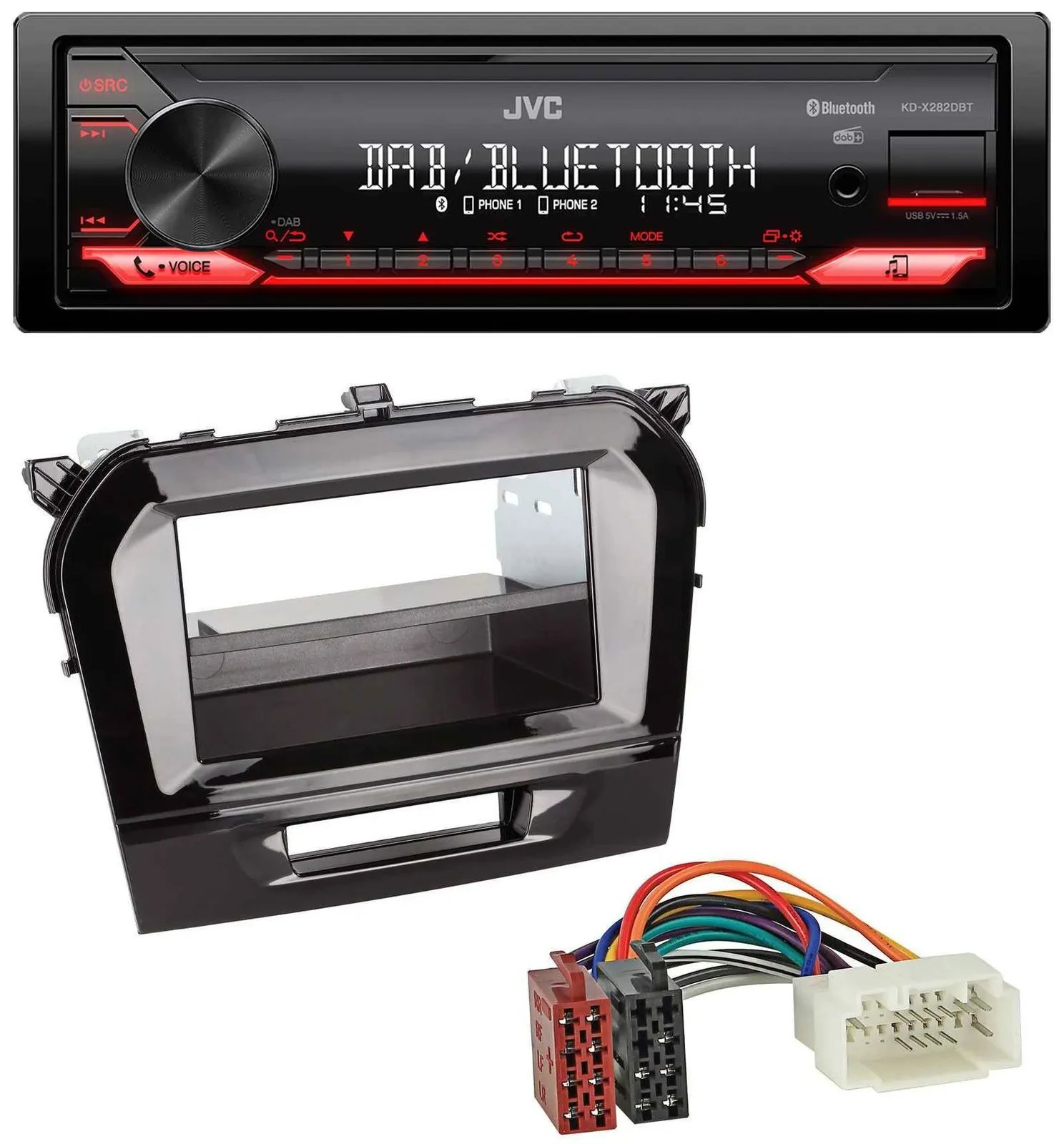 Автомагнитола для Suzuki Vitara (с 2015) JVC Bluetooth, USB, DAB, MP3