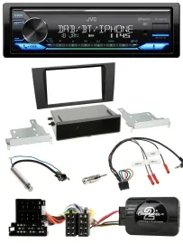 JVC Bluetooth DAB USB Lenkrad Autoradio für Audi A4 B5 1999-2001