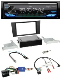 Автомагнитола JVC Bluetooth, DAB, USB, совместима с управлением на руле для Audi A4 (2000–2001)