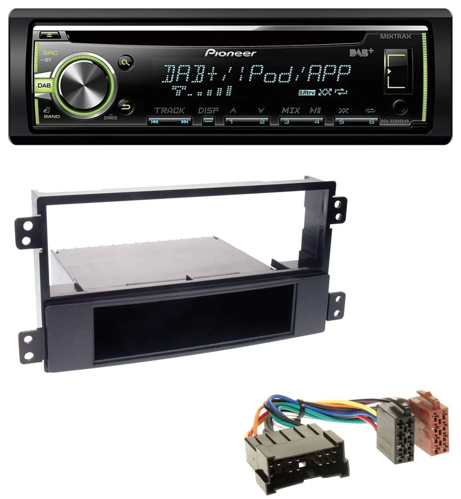 Автомагнитола для Hyundai Sonata NF (2002–2005) Pioneer DAB USB MP3 AUX CD черный