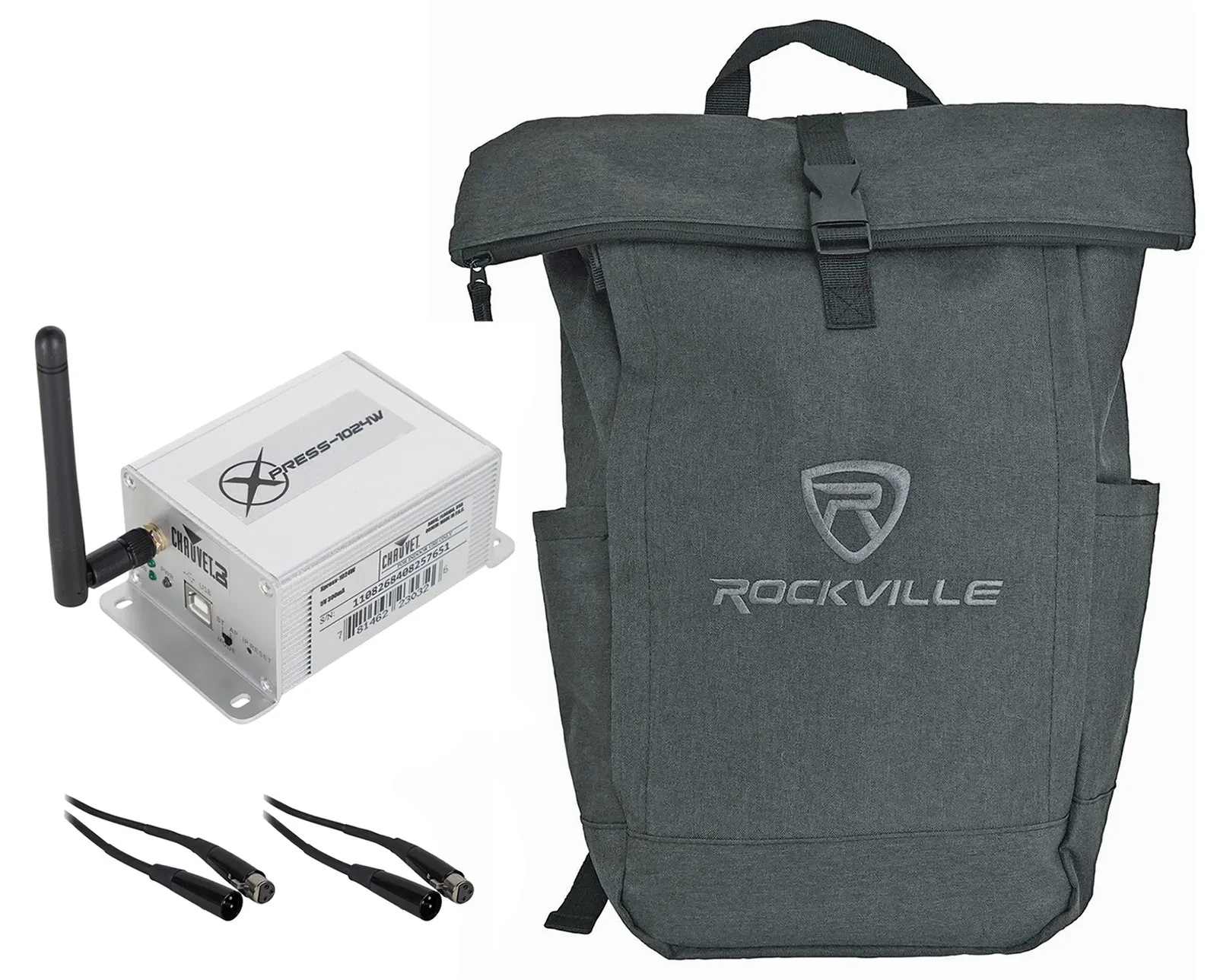 Chauvet DJ XPRESS1024W Aluminum DMX Interface for ShowXpress+Cables+Backpack