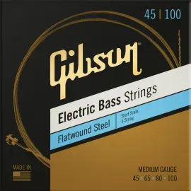 Струны для бас-гитары Gibson Flatwound Steel Medium 45-100