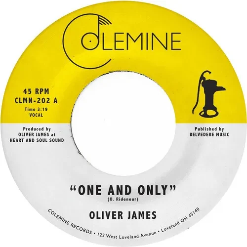 Виниловая пластинка Oliver James - One And Only (Opaque Yellow) [New 7" Vinyl] Colored Vinyl, Yellow