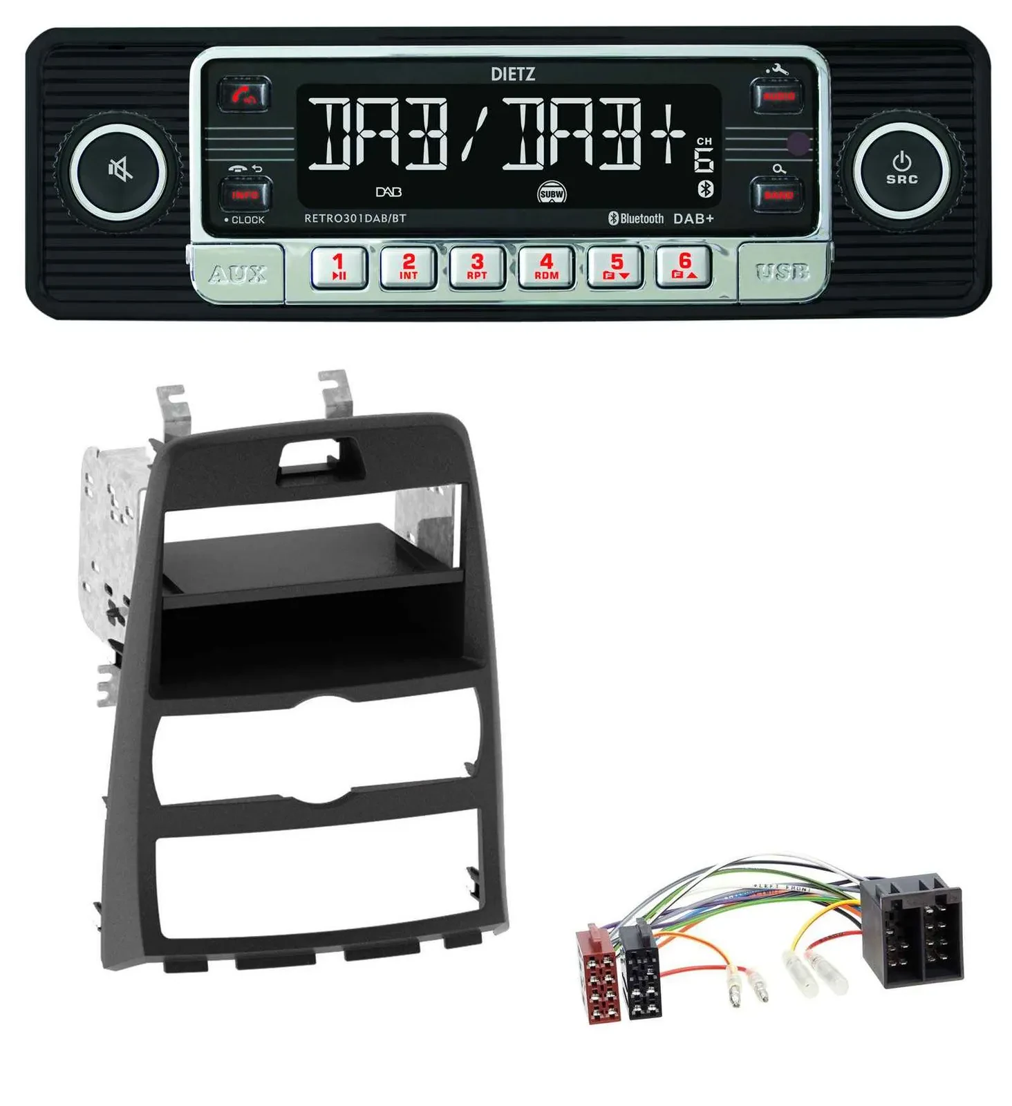 Dietz USB DAB MP3 Bluetooth Autoradio für Hyundai Genesis BK 10-12 Klimaautomati