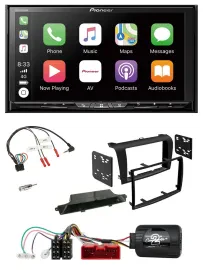 Pioneer 2DIN Lenkrad USB DAB DVD Bluetooth Autoradio für Mazda 3 2003-2009 schwa