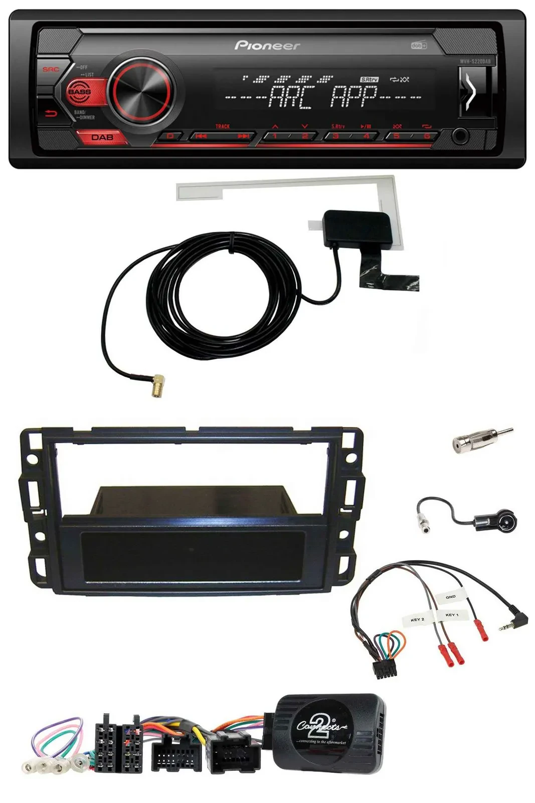Pioneer 1DIN USB DAB MP3 Lenkrad Autoradio für Cadillac BLS YSCF 2006-2010