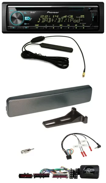Pioneer CD MP3 Lenkrad DAB USB Autoradio für Ford Mondeo Focus anthrazit