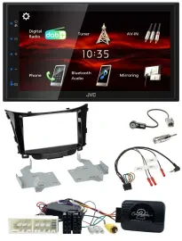 JVC USB Bluetooth Lenkrad DAB 2DIN Autoradio für Hyundai I30 ab 2017