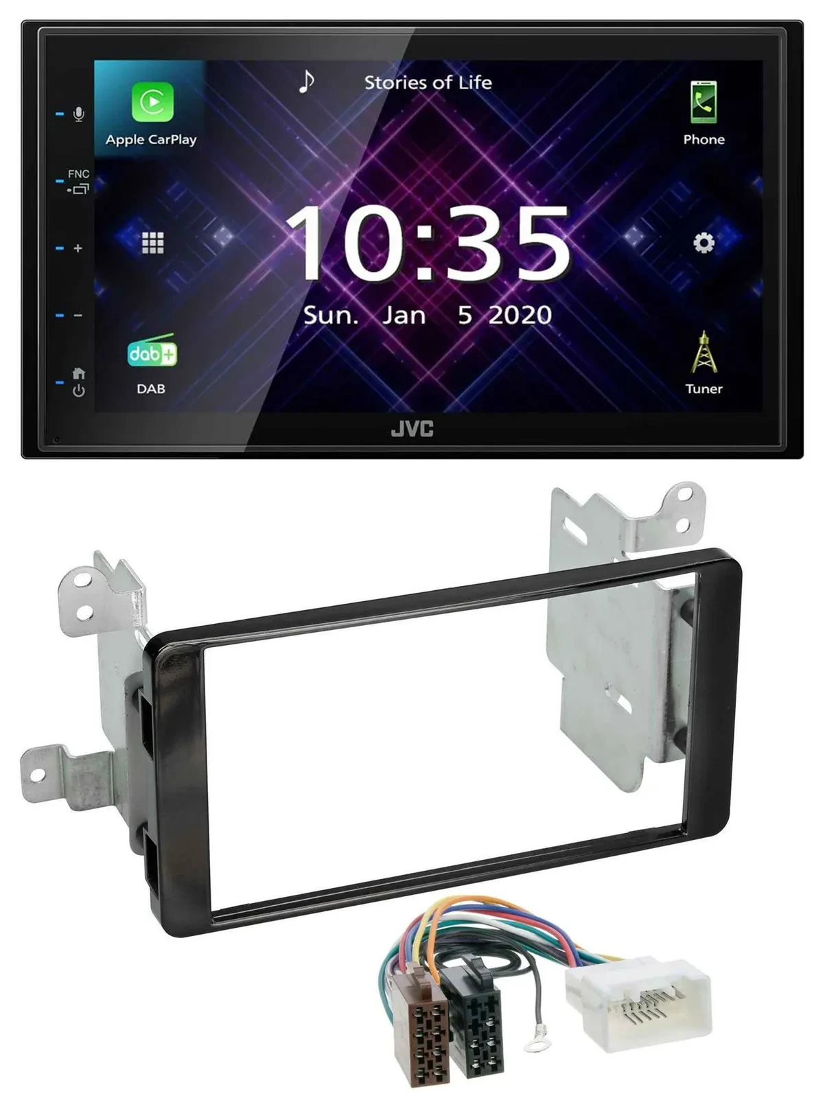 JVC DAB 2DIN MP3 Bluetooth USB Autoradio für Mitsubishi Outlander ab 2012