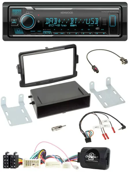 Kenwood Bluetooth Lenkrad DAB USB Autoradio für Dacia Dokker Lodgy Sandero ab 12