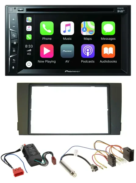 Pioneer MP3 USB DVD Bluetooth DAB 2DIN Autoradio für Audi A6 01-05 C5 Bose Aktiv