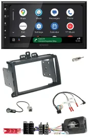 Kenwood DAB Bluetooth USB Lenkrad 2DIN Autoradio für Hyundai i20 09-12 schwarz