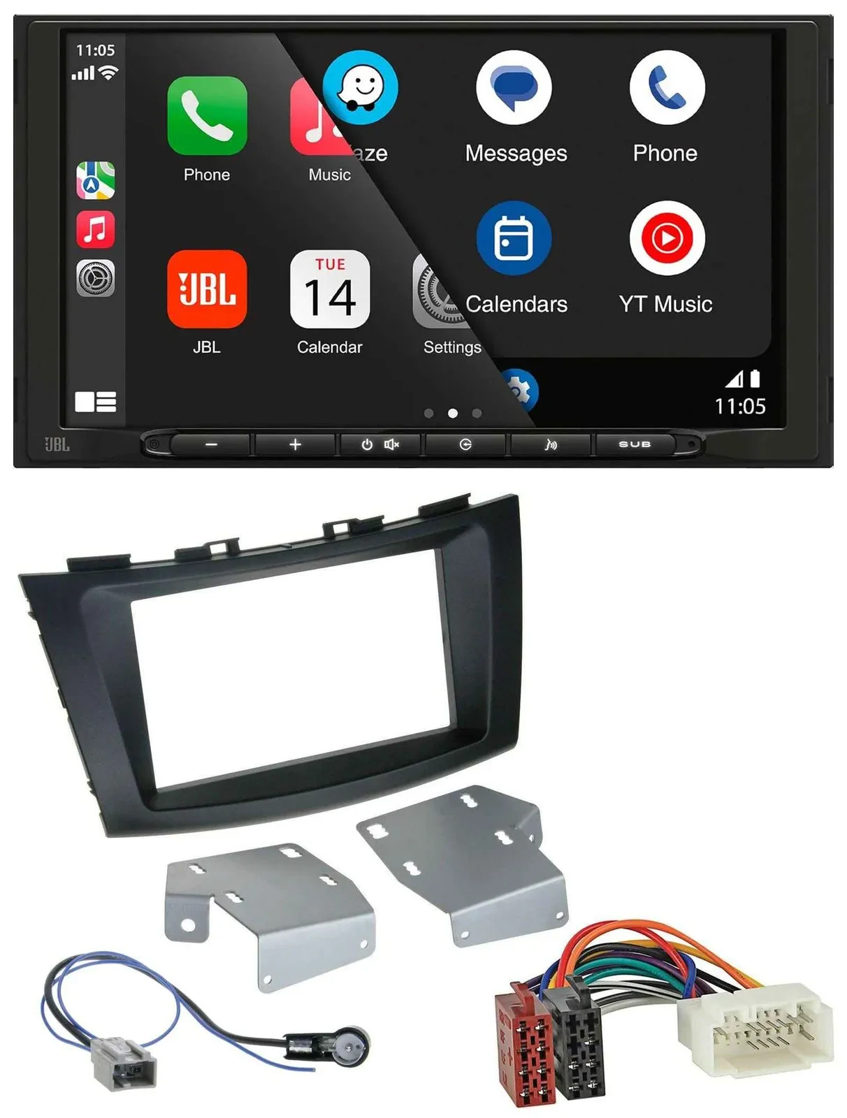 JBL USB 2DIN MP3 Bluetooth AUX Autoradio für Suzuki Swift (ab 2010)