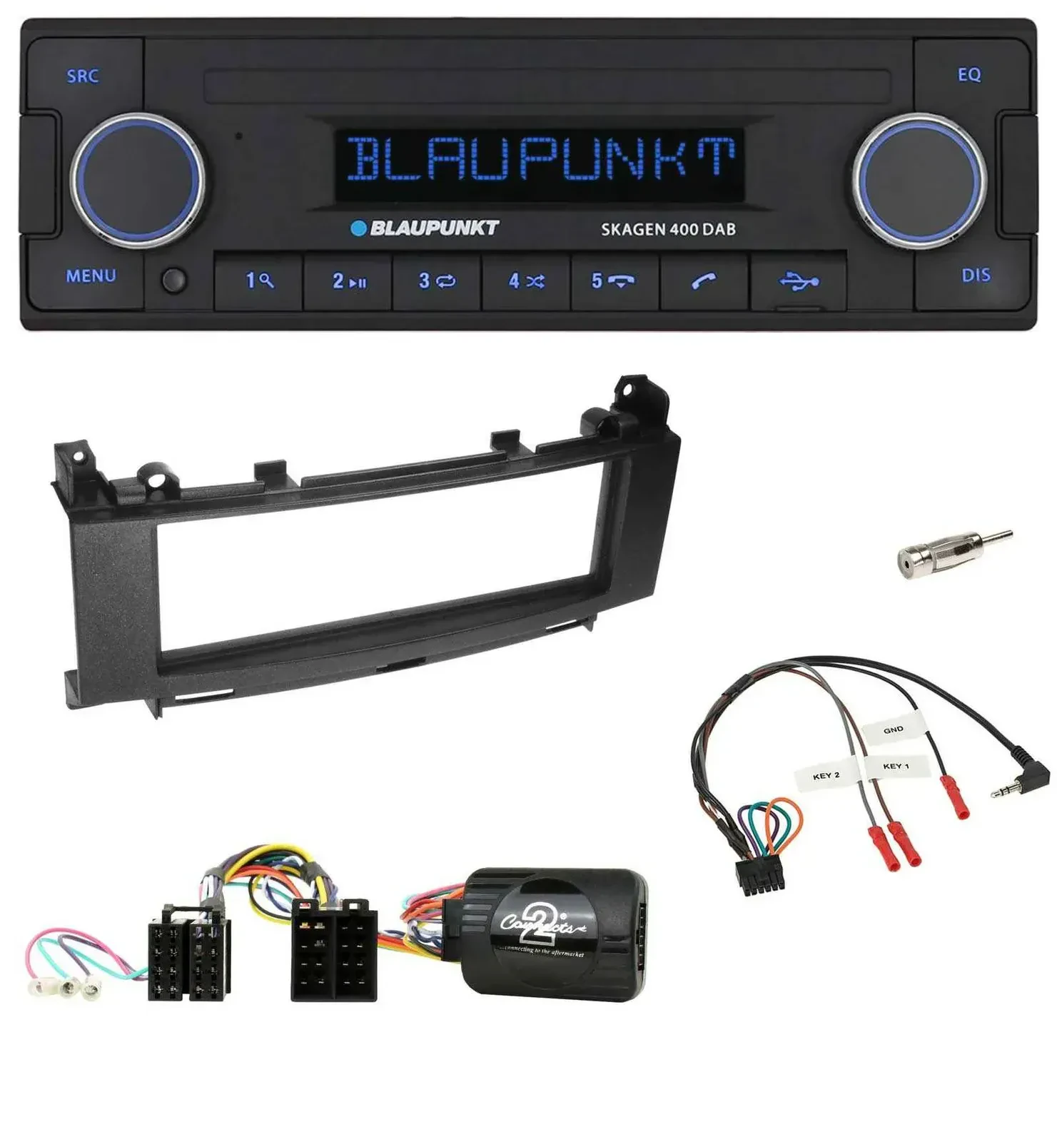 Blaupunkt DAB USB Bluetooth Lenkrad Autoradio für Mercedes A-Klasse B-Klasse 200