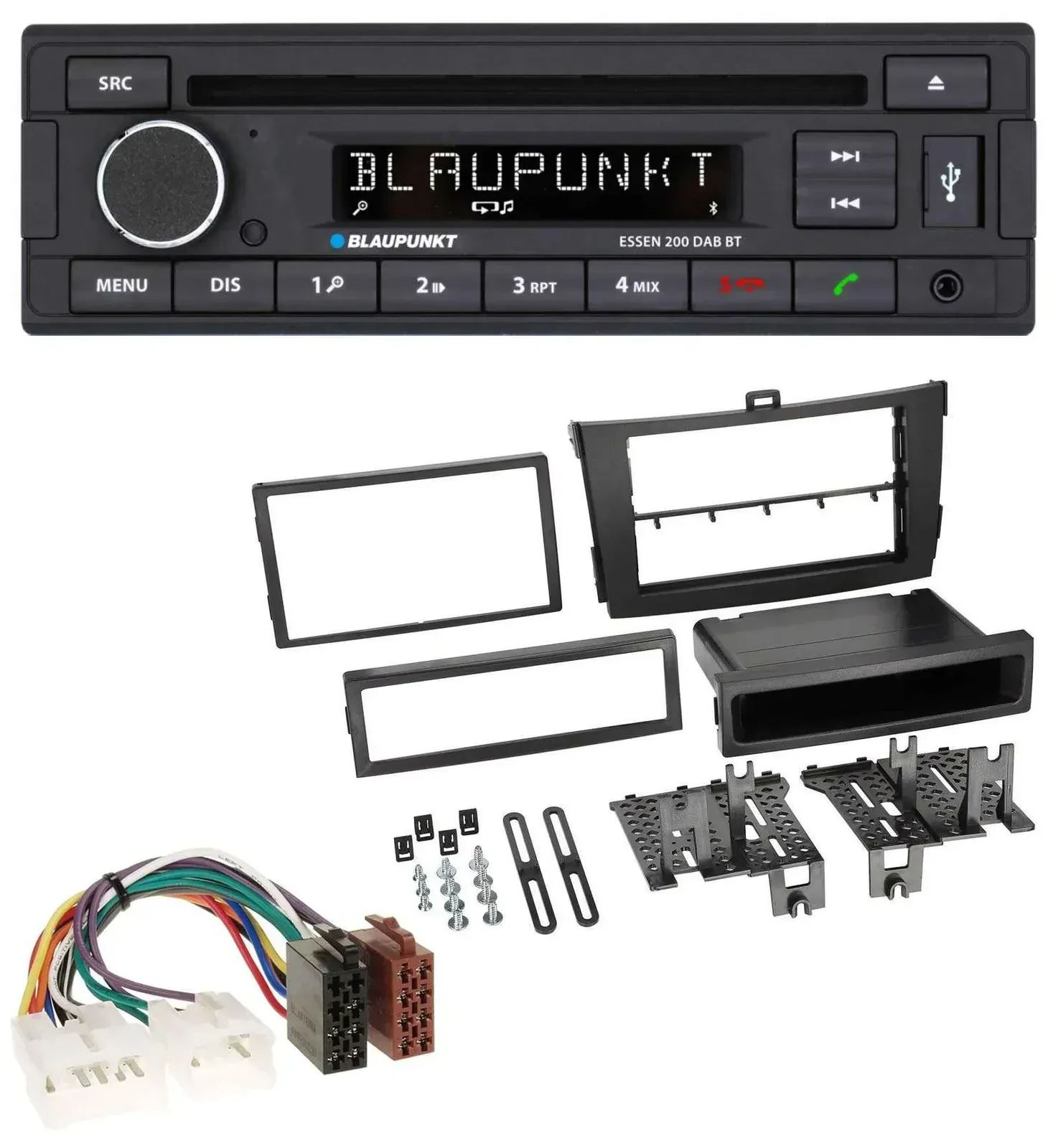 Blaupunkt USB MP3 Bluetooth DAB CD Autoradio für Toyota Corolla ab 2009 schwarz