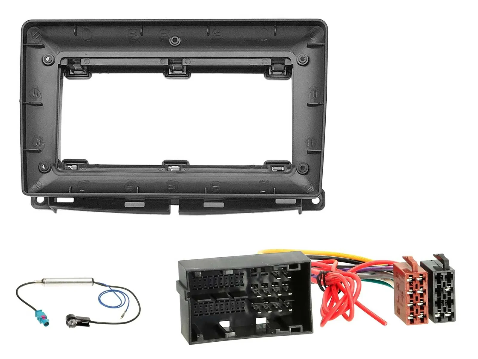Einbauset Lenkradadapter für 9 Zoll Autoradio für Fiat 500 ZAF312 ab 2016 ISO