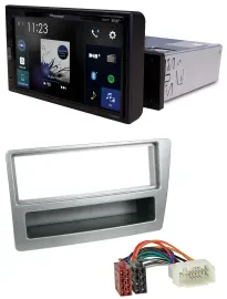 Автомагнитола для Honda Civic 2004–2006 Pioneer DAB, Bluetooth, USB, MP3, серебристая