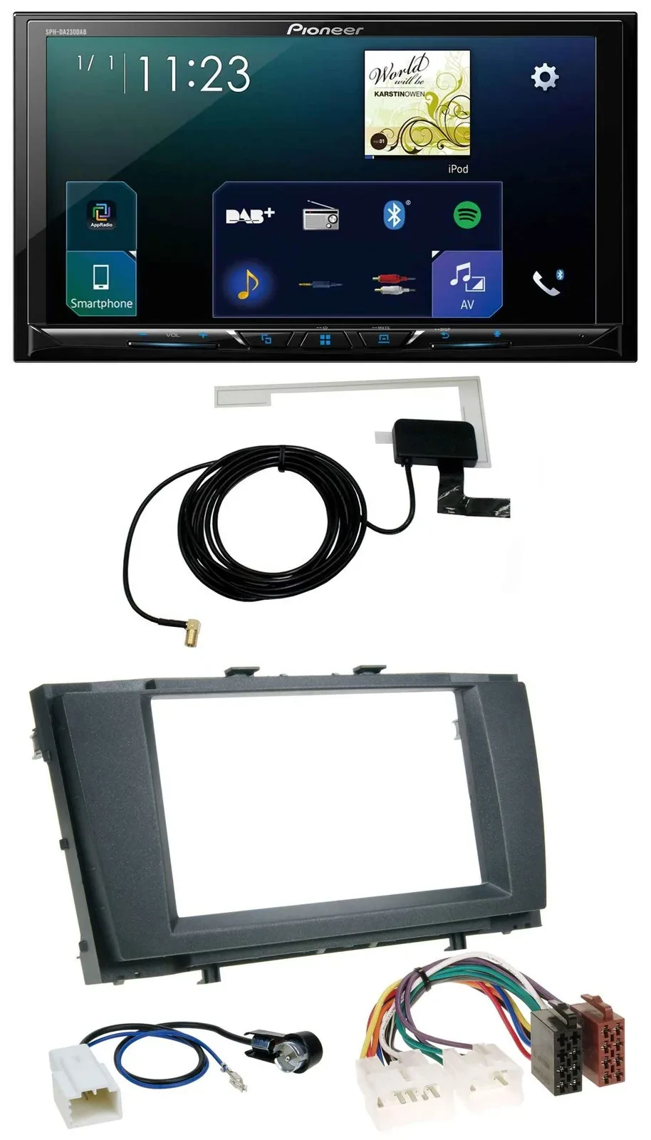 Pioneer 2DIN DAB USB MP3 Bluetooth Autoradio für Toyota Avensis 2009-2015