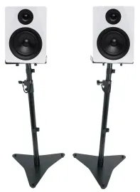 (2) Rockville DPM5W 5.25" 150W Powered Studio Monitor Speakers+Adjustable Stands