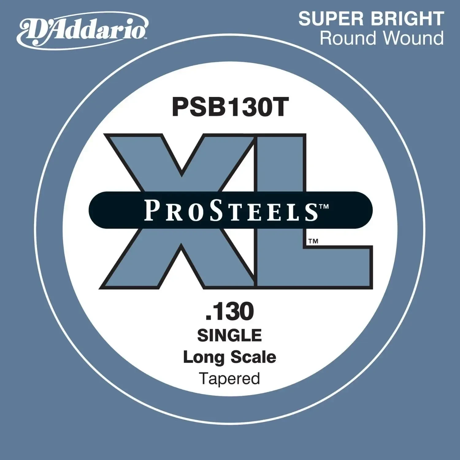 Струна одиночная D'Addario PSB130T Pro Steels 130