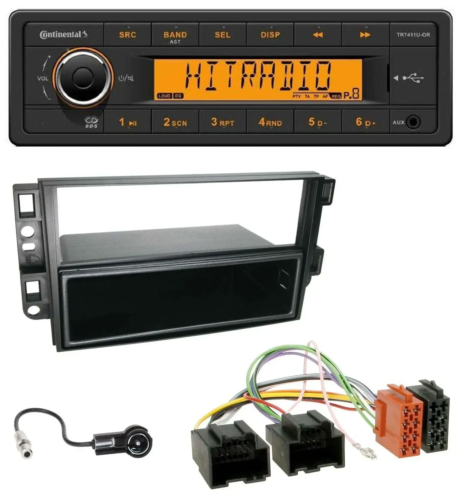 Continental 1DIN USB AUX MP3 Autoradio für Chevrolet Aveo Epica Captiva 06-11