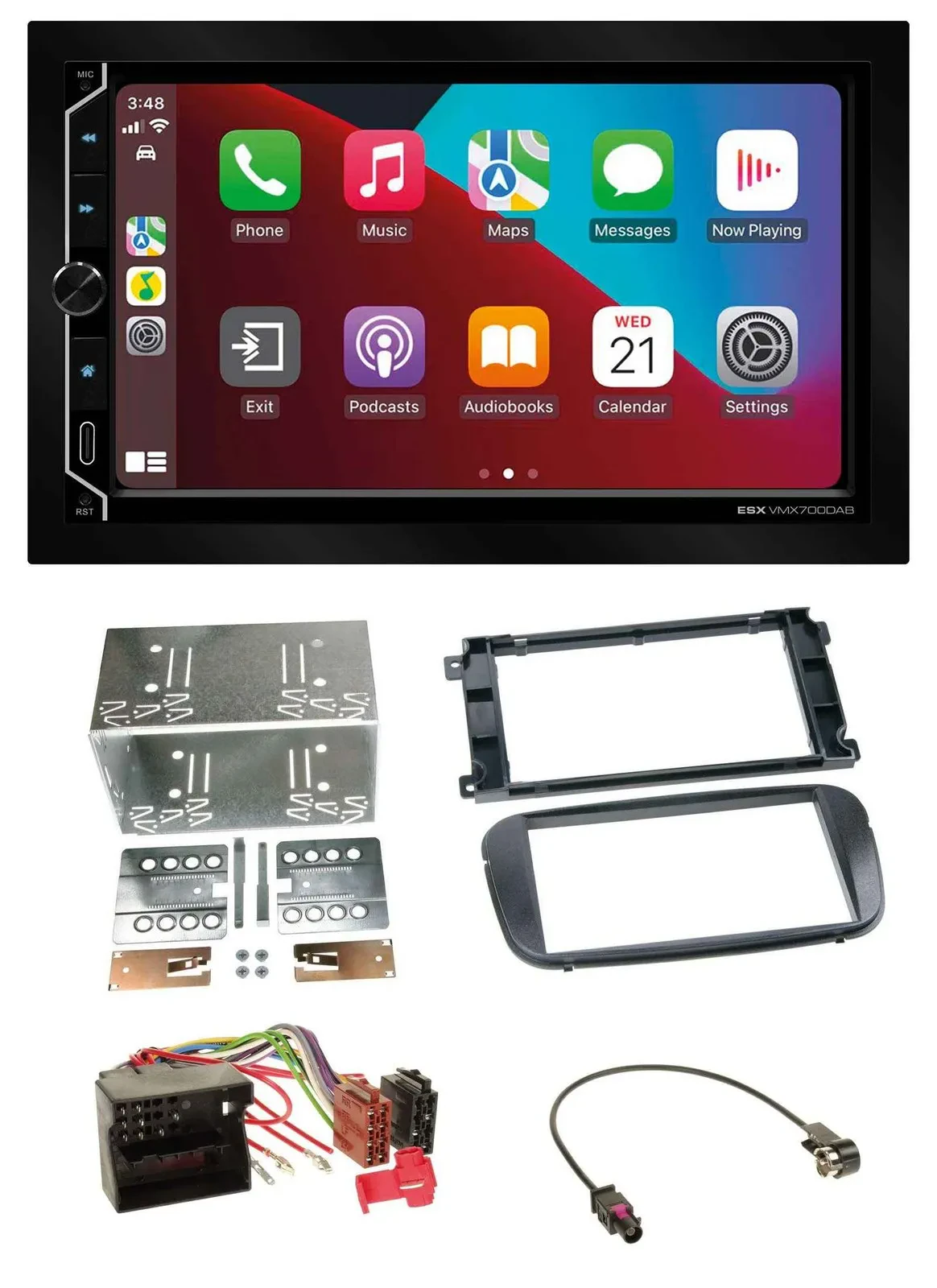 ESX 2DIN DAB USB MP3 Bluetooth Autoradio für Ford C-Max Galaxy Focus ab 2007 Pro