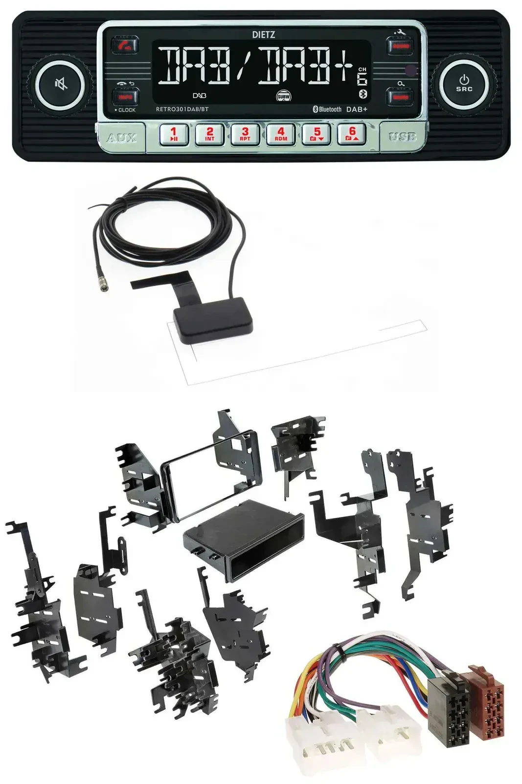 Автомагнитола для Toyota Highlander/MR2/Sequoia/Yaris Dietz DAB, Bluetooth, USB, MP3