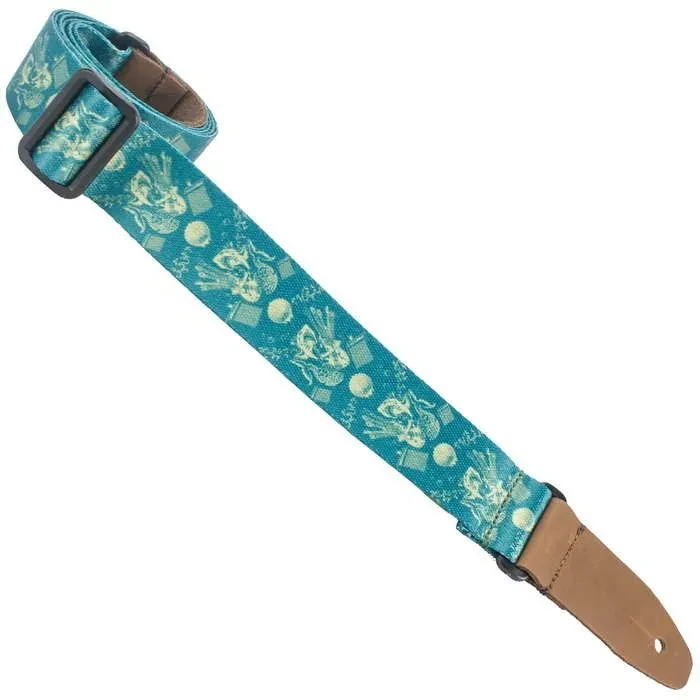 Ремень для укулеле Henry Heller HUKE-05, 1.5", с кожаными наконечниками, Sharkey
