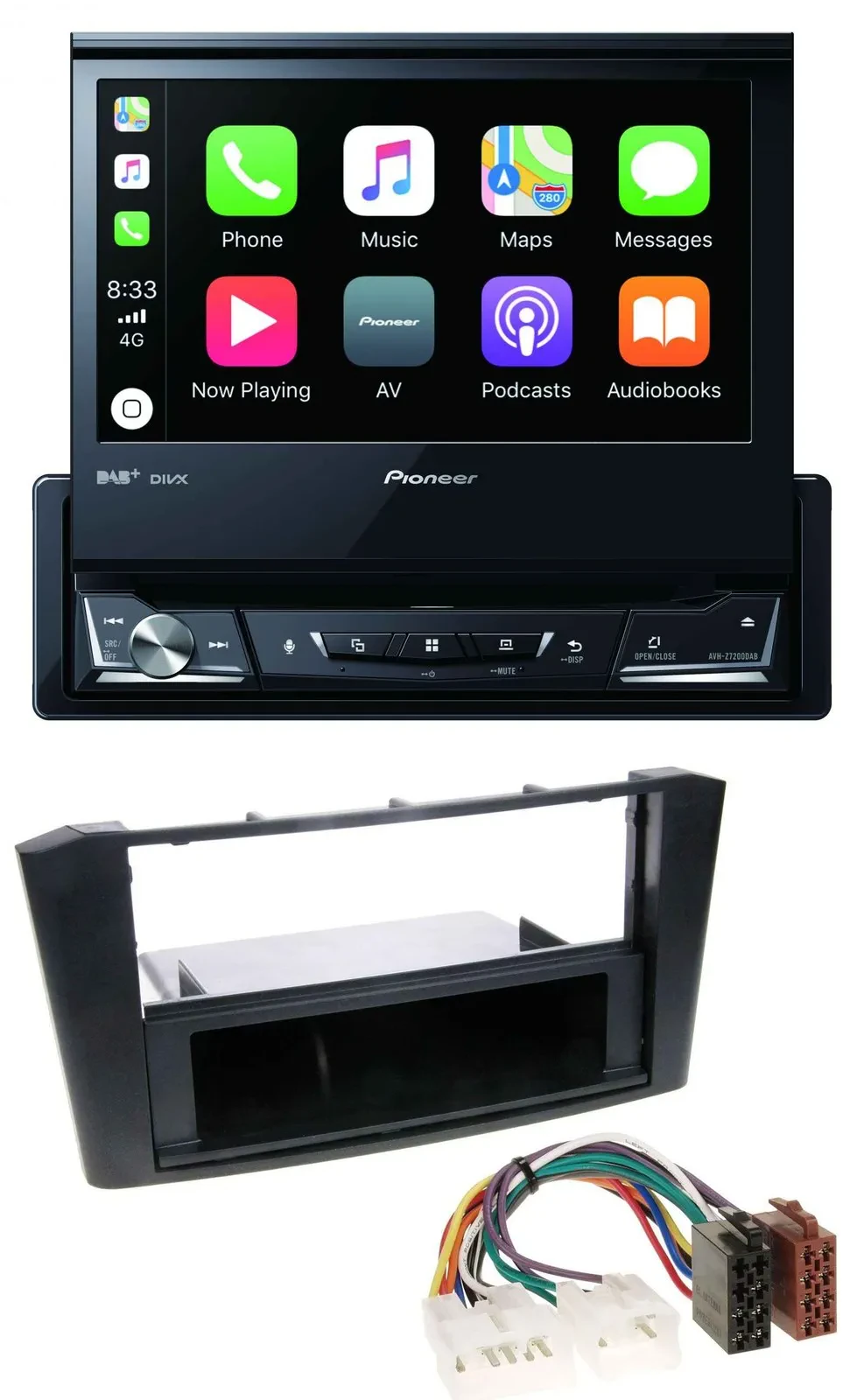 Pioneer DVD Bluetooth DAB USB MP3 Autoradio für Toyota Avensis T25 (2003-2009)