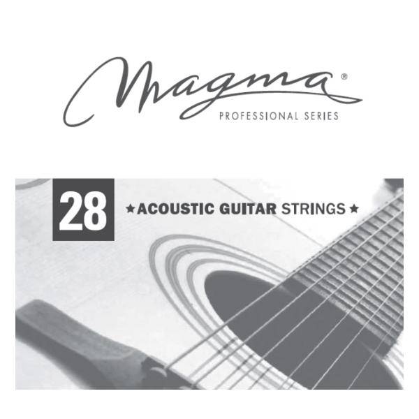 Струна одиночная для акустической гитары Magma Strings GA028PB Phosphor Bronze 028
