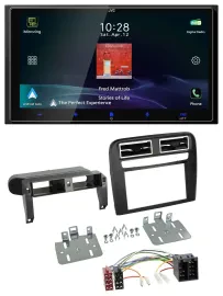 JVC USB Bluetooth 2DIN DAB MP3 Autoradio für Fiat Grande Punto 2005-2009 schwarz