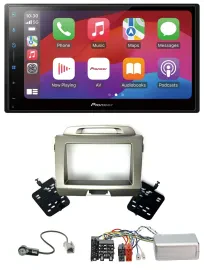 Автомагнитола для Kia Sportage (2010–2015) Pioneer 2DIN, DAB, Bluetooth, USB, поддержка управления с руля