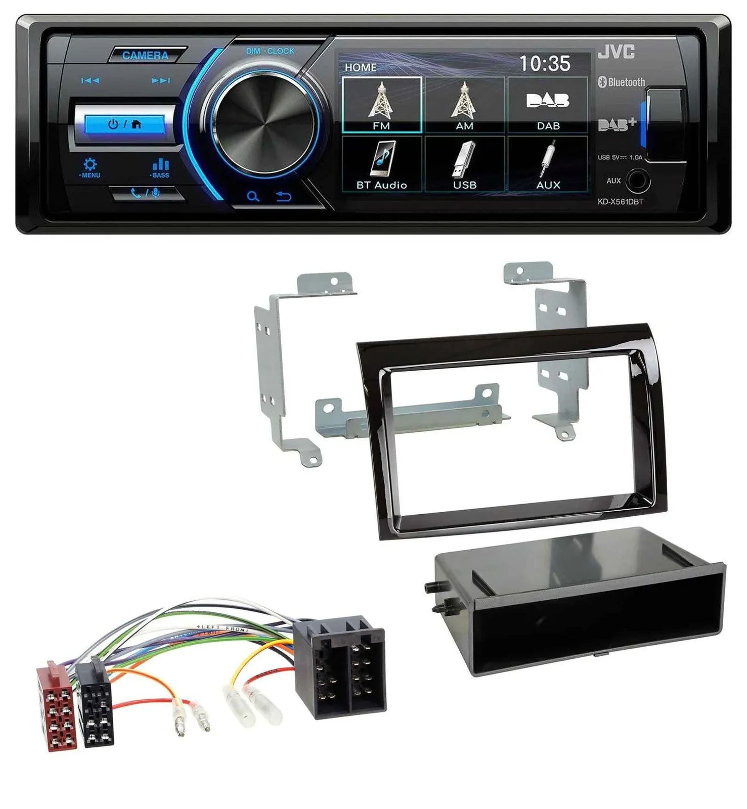 JVC Bluetooth MP3 USB DAB Autoradio für Fiat Ducato (06-10) - piano