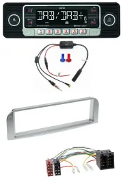 Dietz MP3 DAB Bluetooth USB Autoradio für Alfa Romeo 147, GT - silbergrau