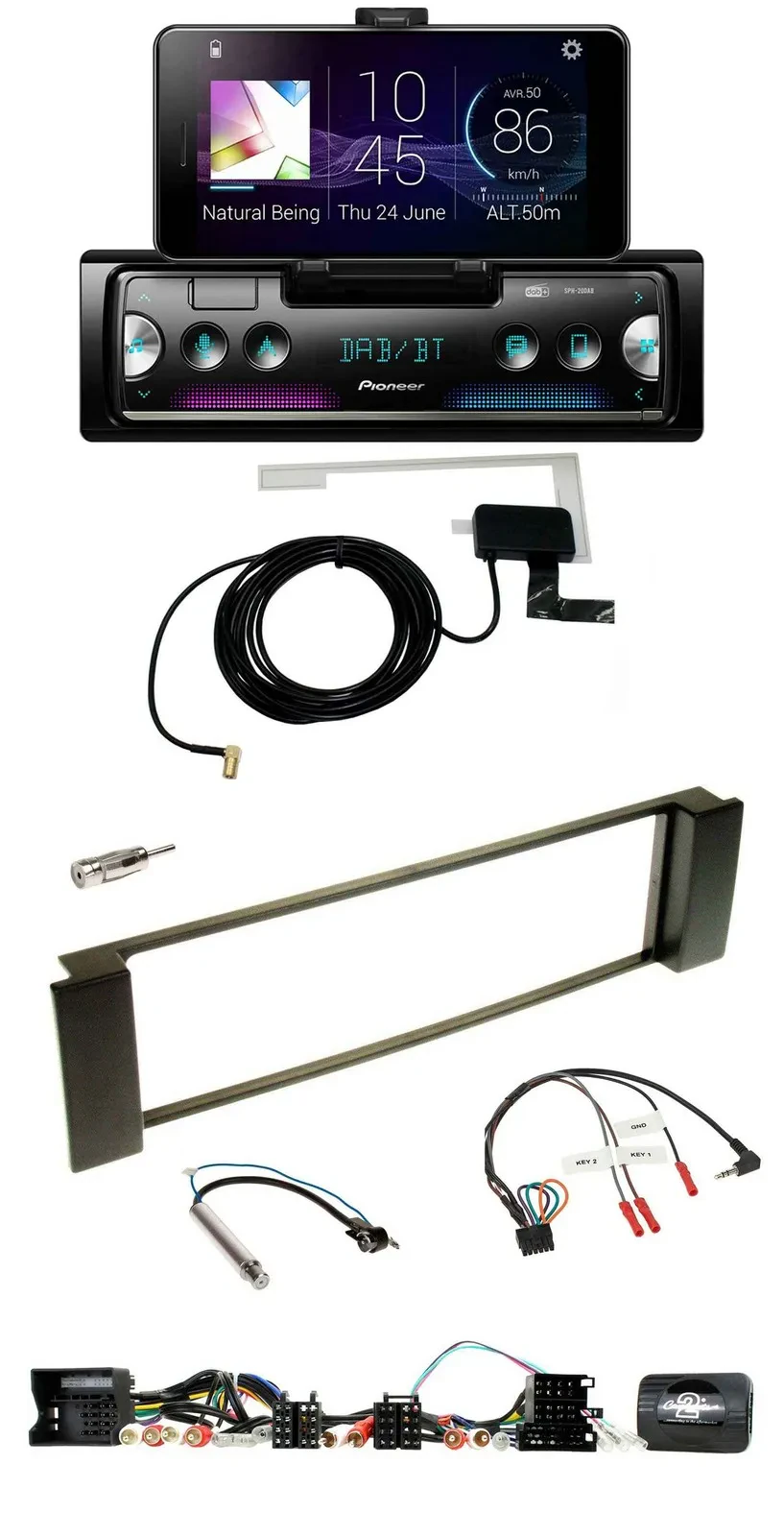 Pioneer DAB Bluetooth Lenkrad USB Autoradio für Audi A3 A6 Can-Bus 00-04