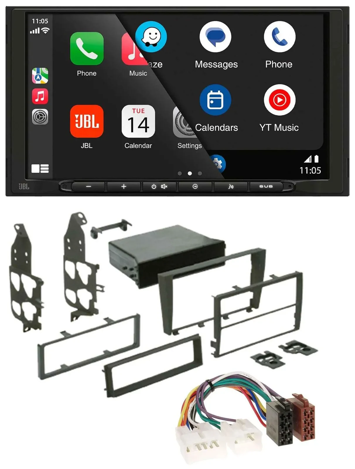 JBL USB 2DIN MP3 Bluetooth AUX Autoradio für Lexus IS 300 (2001-2005)