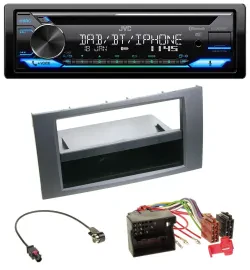 JVC Bluetooth MP3 USB DAB CD Autoradio für Ford Fiesta Focus 04-08 anthrazit