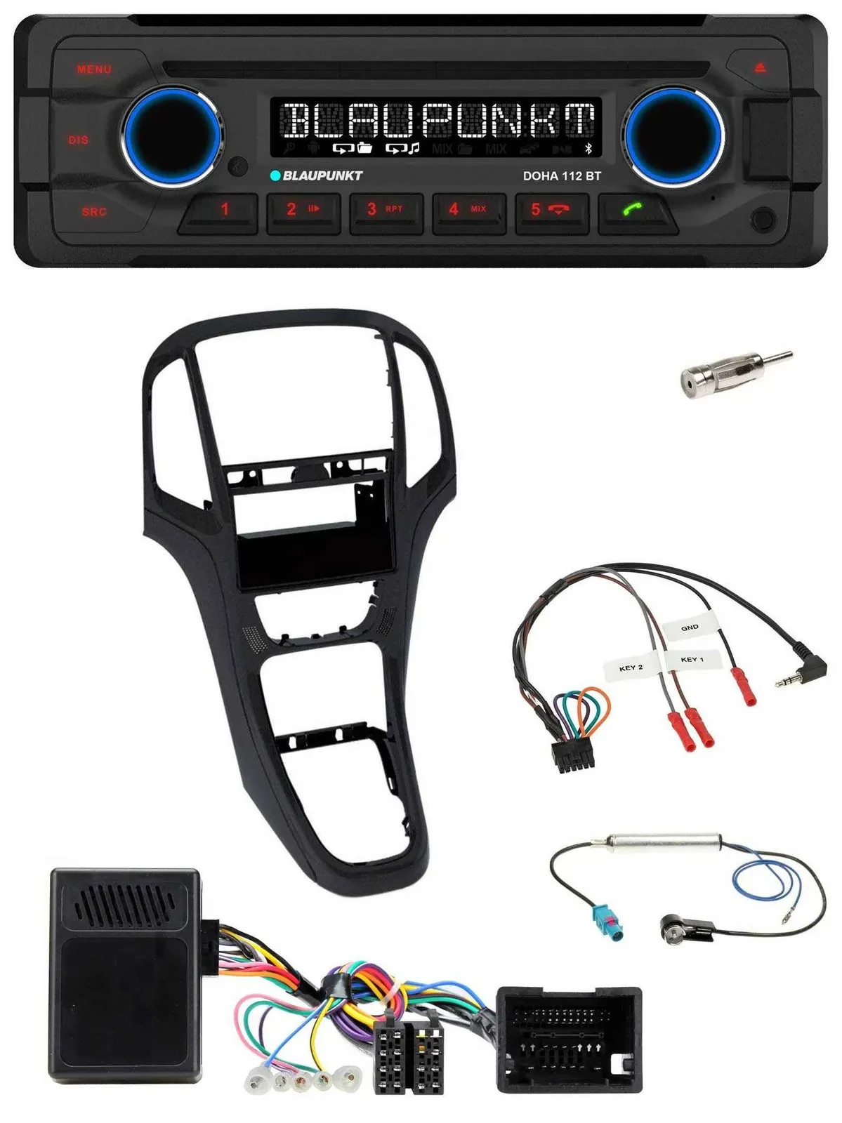 Blaupunkt Lenkrad MP3 CD Bluetooth USB Autoradio für Opel Astra J 2009-2016 Perl