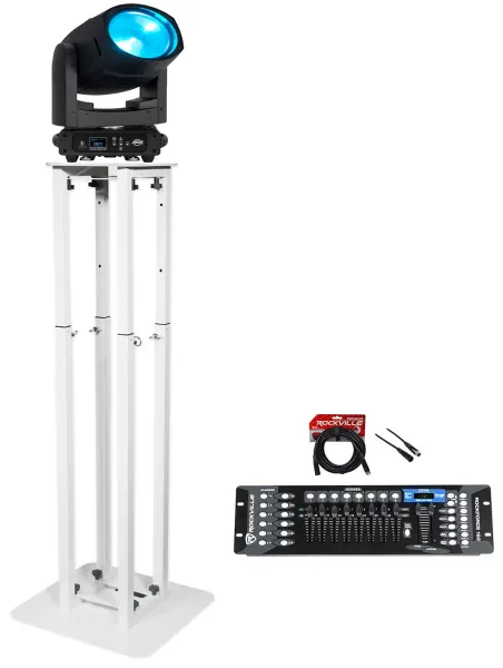 American DJ Focus Wash 400 RGBACL LED Moving Head Light+DMX Control+Stand+Cables