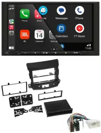JBL USB 2DIN MP3 Bluetooth AUX Autoradio für Citroen C-Crosser Mitsubishi Outlan