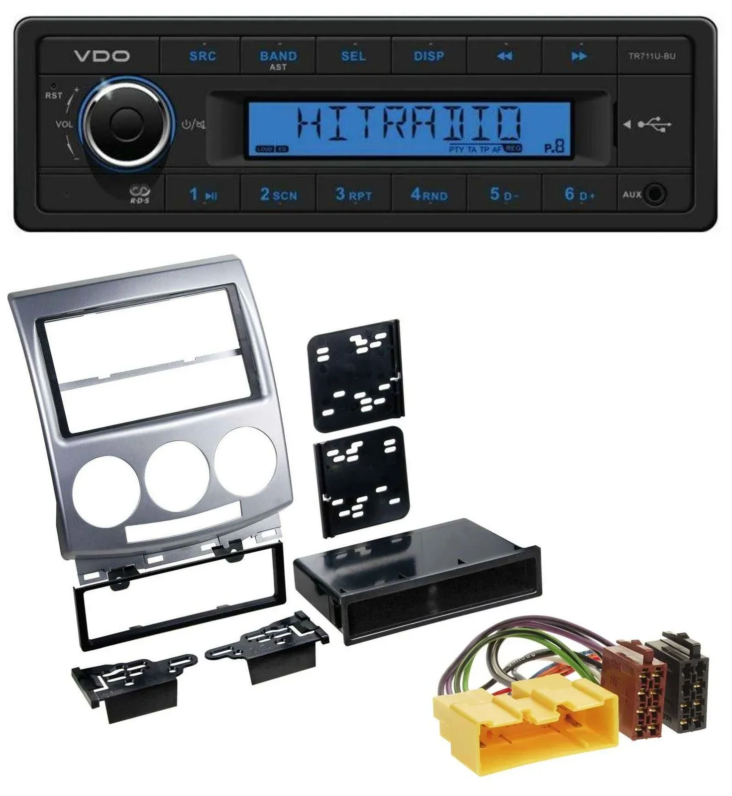 Автомагнитола для Mazda 5 (2005–2010) VDO 1DIN, MP3, USB, AUX