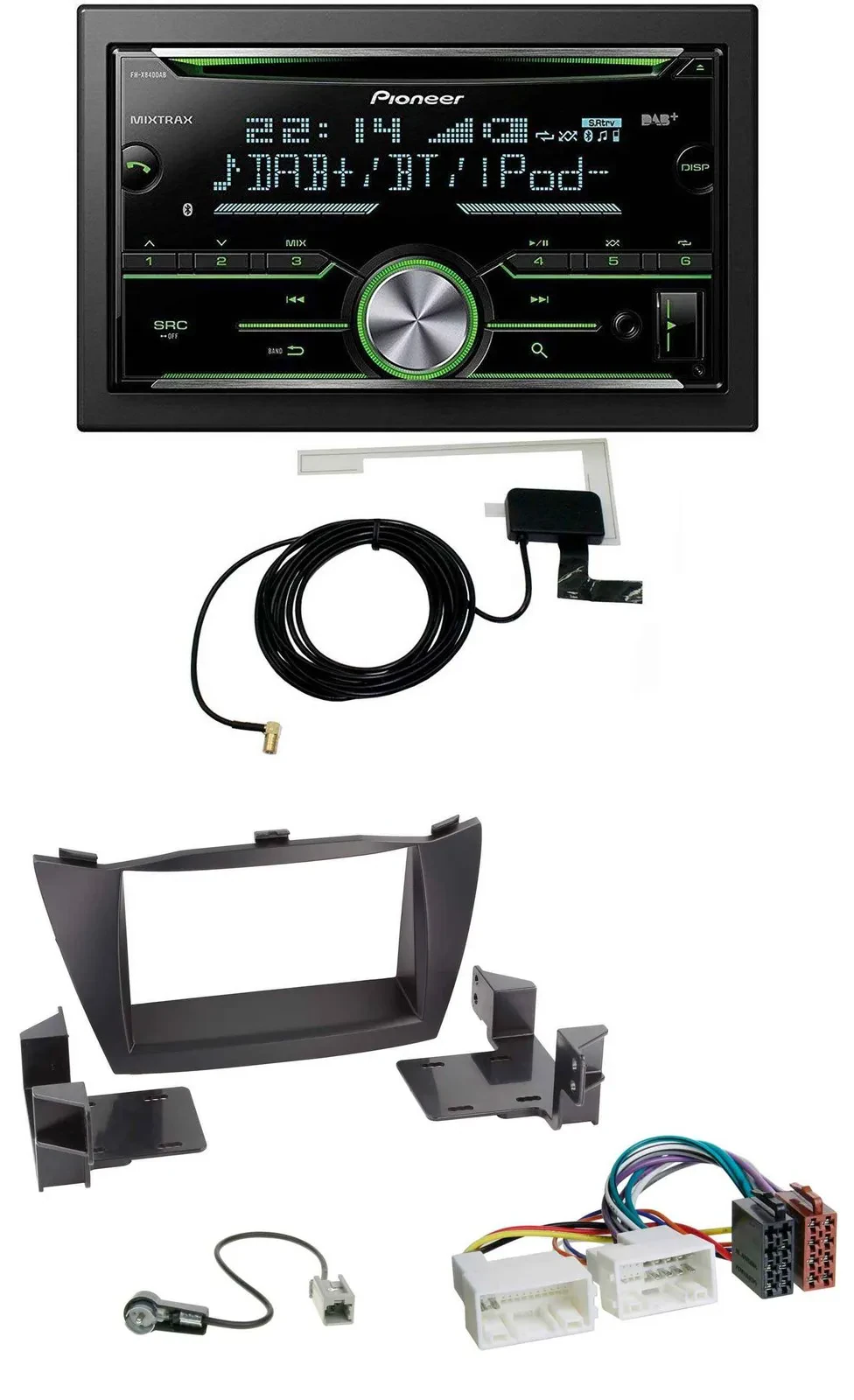 Автомагнитола Pioneer 2DIN, CD/USB/MP3, Bluetooth, DAB, для Hyundai Tucson (2010–2015)