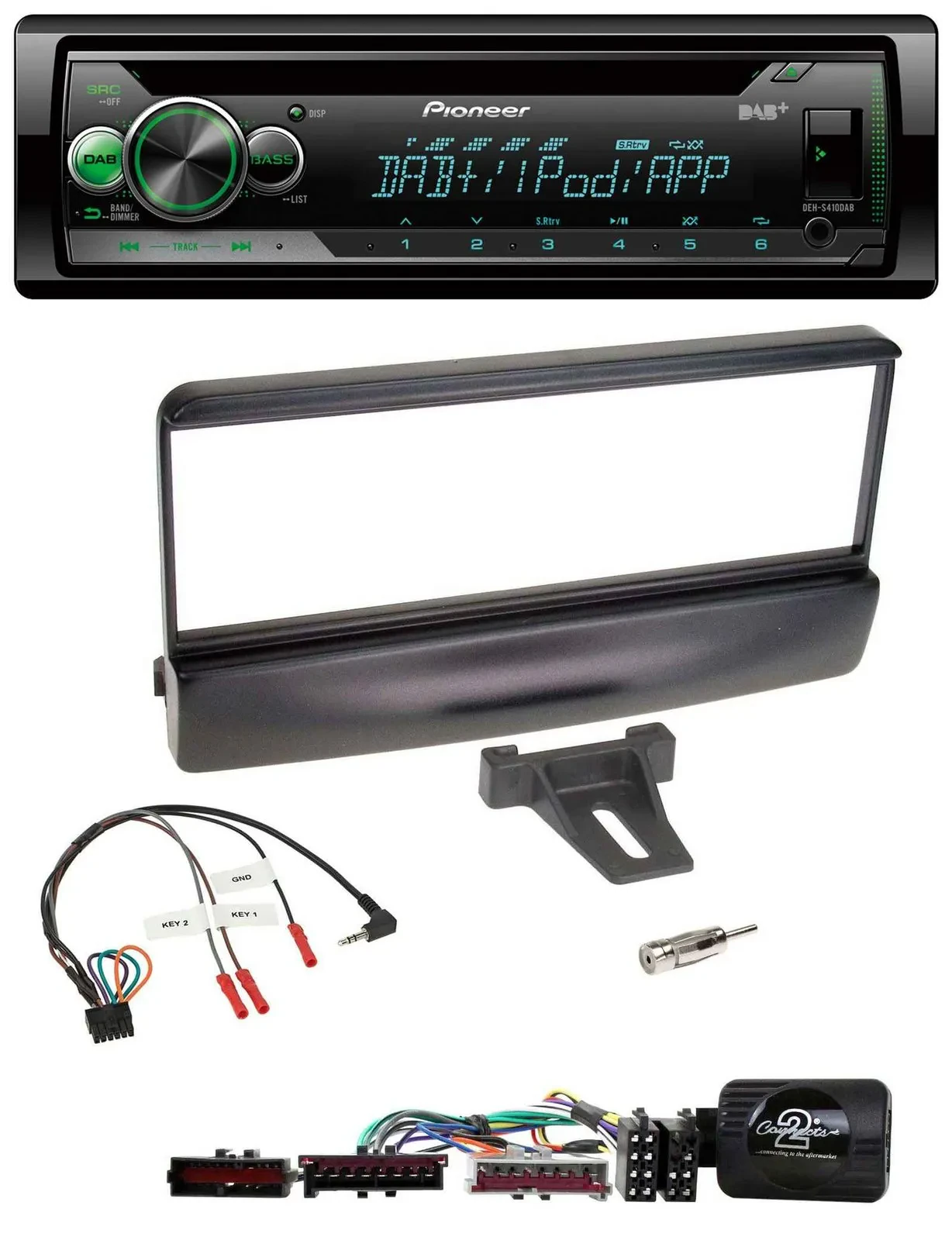 Автомагнитола для Ford Mondeo 2000–2002 Pioneer CD, USB, MP3, DAB, черная