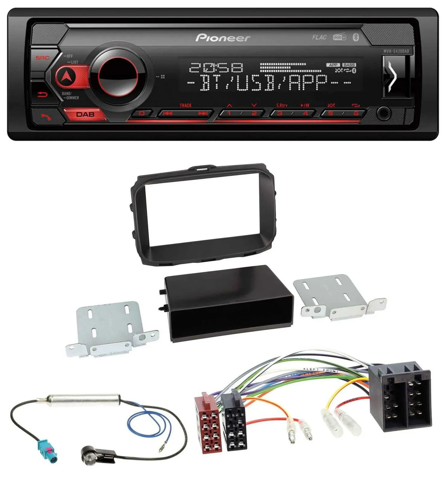 Pioneer MP3 USB DAB Bluetooth Autoradio für Alfa Romeo Giulietta 2013-2021 ISO