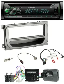 Автомагнитола Pioneer CD/USB/MP3/DAB, 1-DIN, для Ford S-Max/Mondeo (2007–2014), поддержка кнопок на руле, с карманом