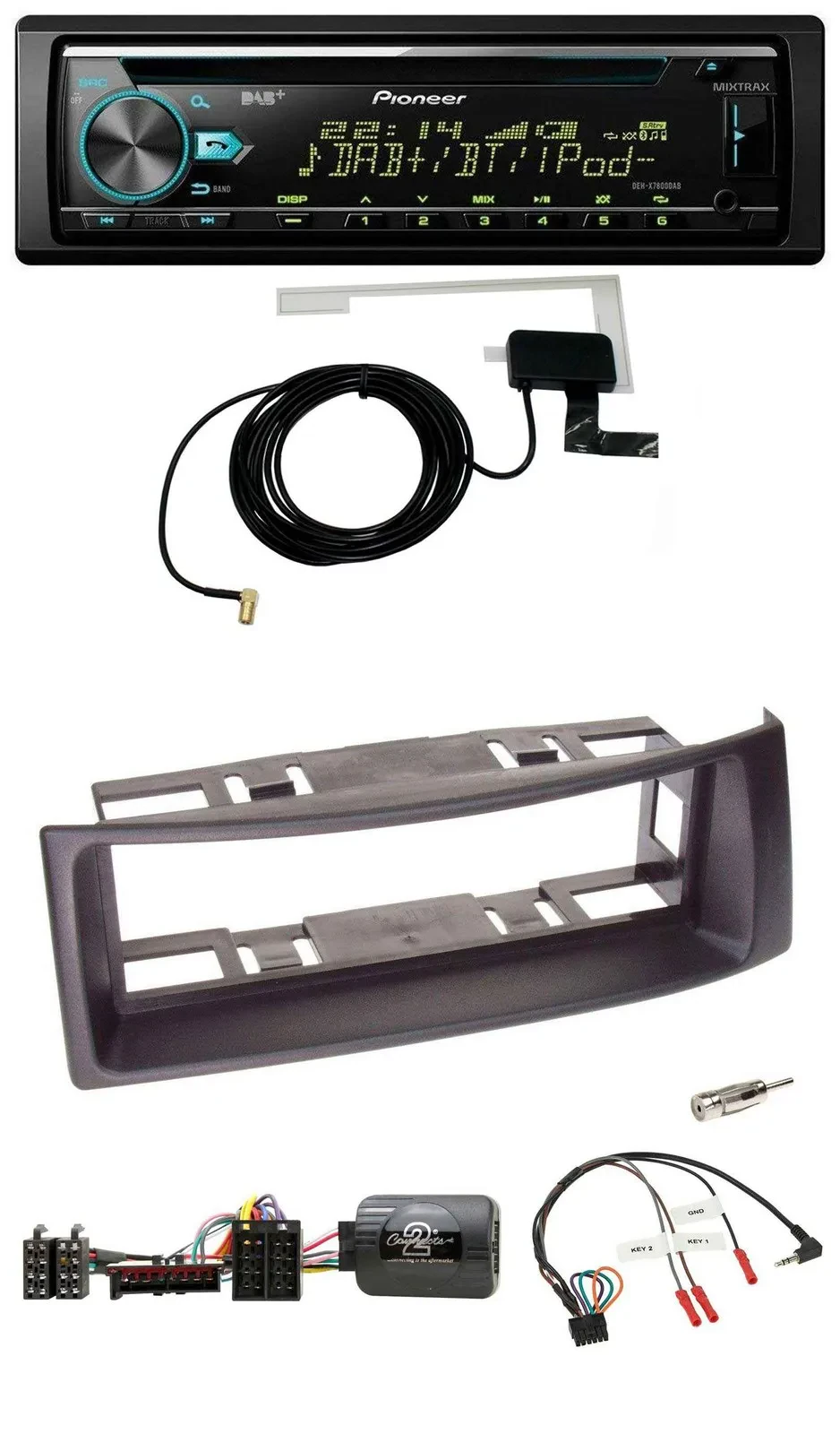 Pioneer MP3 Lenkrad CD USB DAB Autoradio für Renault Megane 1996-2000 Scenic sch