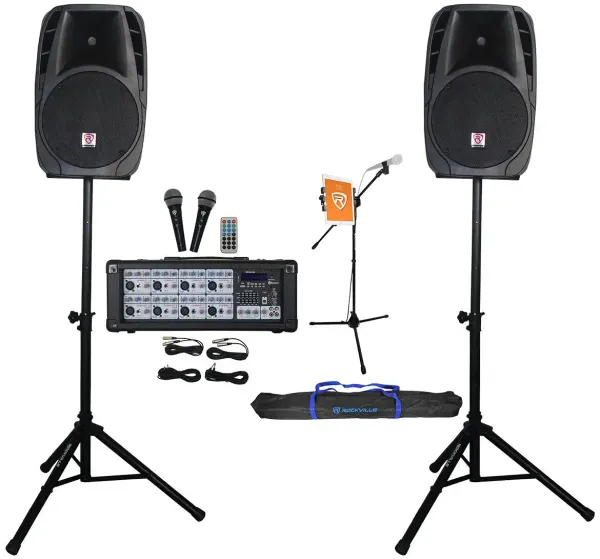 Rockville Dual 12" Android/iphone/ipad/Laptop/TV Youtube Karaoke Machine/System