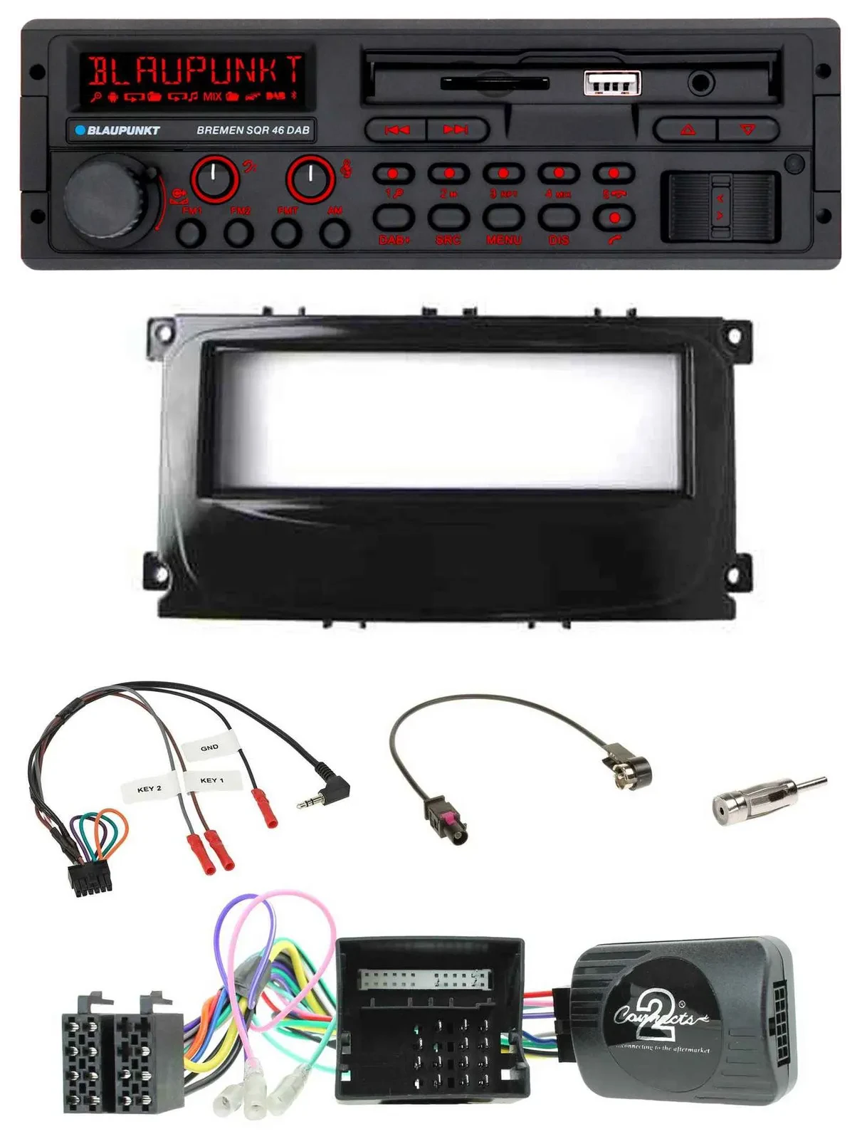 Blaupunkt SD Lenkrad USB Bluetooth DAB Autoradio für Ford Galaxy Focus C-Max Can