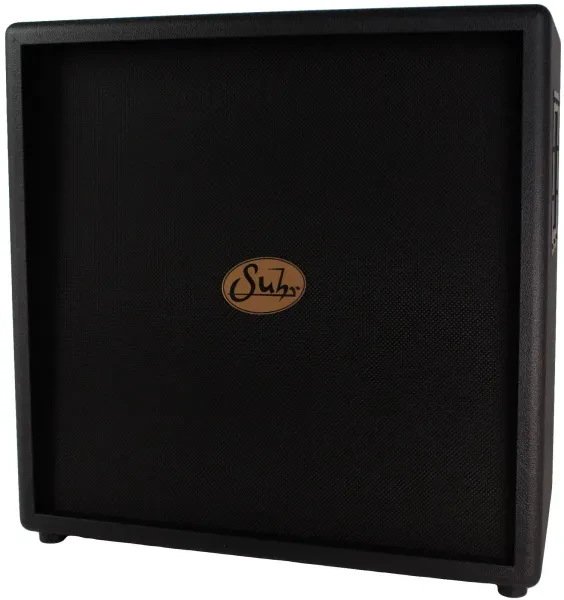 Suhr Round Gold Logo Vintage 30 4x12" Electric Guitar Cabinet, Black